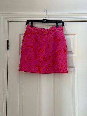 Rafaella Pink Floral Mini Athletic Skirt